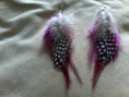 boucles d'oreilles plumes paon